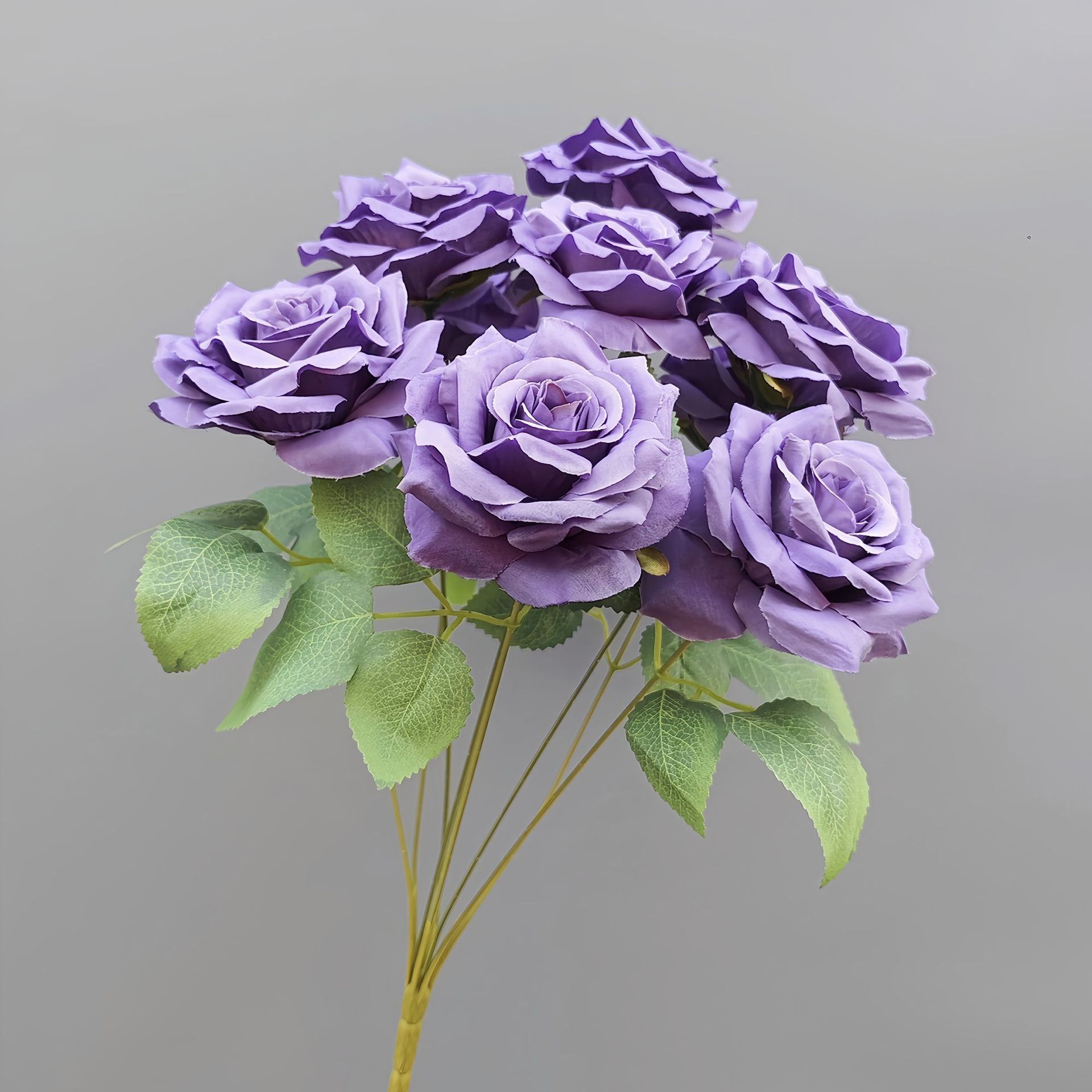 9 bouquets de roses diamant-violet foncé-45cm