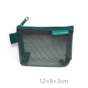 Đơn giản <span class=keywords><strong>Nylon</strong></span> tam giác đồng xu tổ chức lưới thẻ chìa khóa túi mini trong suốt đồng xu Ví - Product Image 4