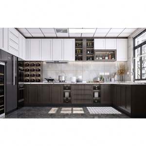 โรงงานผลิตชุดครัวดีไซน์หรูทันสมัยพร้อมบานตู้เคลือบเงาสำหรับเฟอร์นิเจอร์บ้าน ตู้ครัวแบบโมดูล - Product Image 4