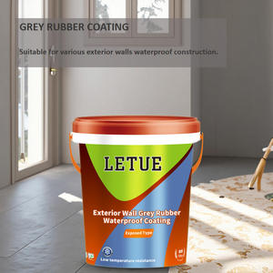 Pittura Liquida Monocomponente Antinfiltrazione per Tetti e Pareti Esterne, Rivestimento Impermeabile in Gomma Grigia per Applicazione a Pennello - Product Image 1