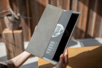 Porte-menu en similicuir pour restaurant, menus de mariage, avec logo personnalisé estampé à chaud, bande élastique, double pliage, folio de menu