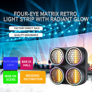 Projecteur LED matriciel rétro à <span class=keywords><strong>4</strong></span> faisceaux, design modulable, 100W RGB, contrôle DMX512 réglable, indice de protection IP20, pour DJ/club/fête/scène KTV - Product Image 4
