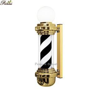 Salon de coiffure style signe or barbier rotatif lumière pôle salon de coiffure lampes extérieur LED barbier pôle - Product Image 3