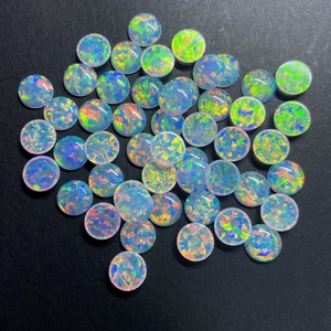 HQ GEMS Jelly Opal Lab Créer Opal Stone White Fire Flatback Cabochon OP534 Loose Opal Prix par gramme - Product Image 4
