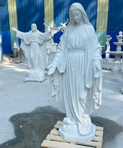Statue de Jésus lavant les pieds en marbre blanc, sculptée à la main, scène biblique, sculpture religieuse catholique, décoration extérieure pour église et jardin - Product Image 6