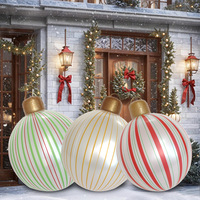 Ballons gonflables géants en PVC de 40 cm et 50 cm en forme de lanterne avec poignée annulaire pour décorations de Noël intérieures et extérieures