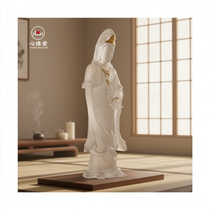 Decoraciones de Cristal <span class=keywords><strong>Feng</strong></span> Shui, Diseño Personalizado, Escultura Budista de Cristal Tallada a Mano para Meditación - Product Image 1