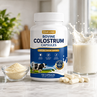 Capsules de colostrum bovin OEM, 120 capsules, poudre de colostrum pure naturelle, complément alimentaire pour soutenir l'immunité