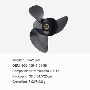 Hélice de moteur hors-bord Yamaha 2 <span class=keywords><strong>temps</strong></span> 9,9 CV 15 CV 25 CV à 3 pales 6E5-463V-45943-10-EL <span class=keywords><strong>Enduro</strong></span> pour bateau - Product Image 6