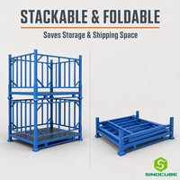 Étagères de stockage portables en acier galvanisé Sinocube, robustes, empilables sur 5 niveaux, détachables, pour entrepôt et logistique