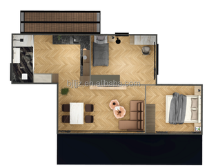 豪华移动太空舱钢小屋耐用预制卧室农场厨房客厅学校大厅别墅超市医院 - Product Image 3