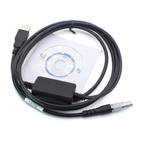 Câble de transfert de données USB vers 5 broches mâle DNA Digital Levels GEV189(734700) pour station totale Leica vers WIN7 WIN8
