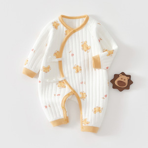 Body de Algodón Grueso y Cálido para Bebé Recién Nacido, Unisex, de 0 a 3 Meses, Ropa de Otoño e Invierno - Product Image 1