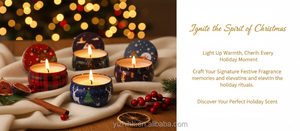 Rectangle Ceramic Christmas <b>Candles</b> Holiday Design <b>Red</b> Blue Containers Handicraft Decorations Factory Aromatherapy Scented - Product Image 3