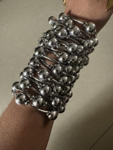 Kaimei 2025, chapada en plata joyería de moda para mujer, pulsera gruesa de múltiples capas para mujer, brazalete largo con cuentas de Moda Africana, pulseras - Product Image 2