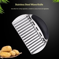 Roestvrijstalen Wolf-Tand Aardappelgolf-snijder Handmatig Multifunctioneel Commerciële Groentesnijder Vaatwasmachinebestendig Huishoudelijk
