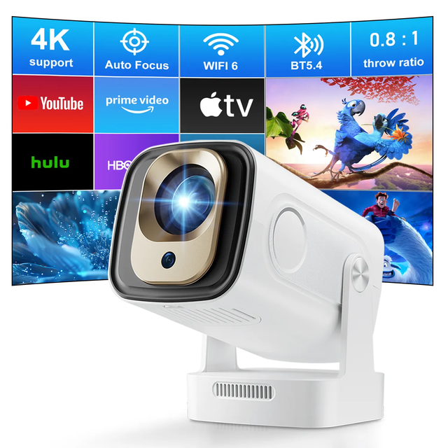 Hot Sale HY260 Pro Android Smart Projector 200 ANSI Lumens WiFi Built-in Battery,Auto Keystone 1080P Supported