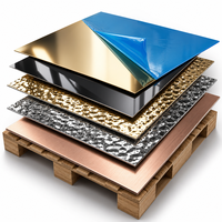 Pelat Baja Tahan Karat Berlapis Titanium Berlapis Warna Standar DIN Permukaan Embos Dekorasi Kabin Lift Desain Riak Air