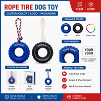 Jouet à mâcher pour chien en forme de pneu, haute densité, résistant aux morsures, pour la stimulation mentale, anti-ennui, outil de puzzle