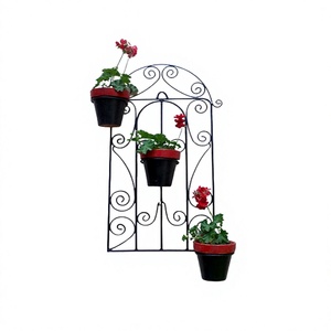 Extremely Good Design <b>Plants</b> Pot Rack In Iron Wall Mounted <b>Plants</b> Pots Rack For Indoor And Outdoor Decor - Product Image 1