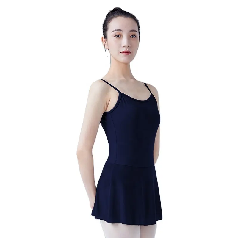 Ballet dance gauze dress gymnastics women adult Chinese dance practice strap one-piece dress for teachers basic training dress