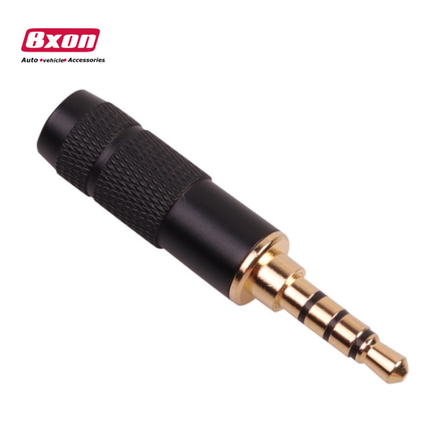 Gold Plated 3.5MM 4 Pole Plug TRRS Audio Jack Connectors