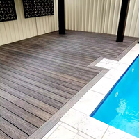 Planches de terrasse composites WPC co-extrudées haute stabilité, imperméables, antidérapantes, à grain de bois, résistantes à la décoloration pour l'extérieur