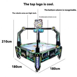 Jeu de Hockey Aérien Quatre Joueurs Plateforme Compétitive Grande Taille Expérience Multijoueur Centre de Divertissement Attraction Jeu d'Arcade - Product Image 2