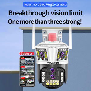 كاميرا مراقبة خارجية لاسلكية من Rscamtom بدقة 12 ميجابكسل مع 4 عدسات وتكبير 10x ومقاومة للماء ورؤية ليلية وصوت ثنائي الاتجاه وكشف للحركة وإنذار - Product Image 2