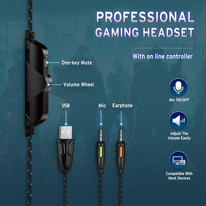 <span class=keywords><strong>Onikuma</strong></span> <span class=keywords><strong>K1</strong></span>-<span class=keywords><strong>B</strong></span> หูฟัง Audifonos,หูฟัง Auriculares Con หูฟัง Abs ตัดเสียงรบกวนชุดหูฟังนักเล่นเกม - Product Image 5