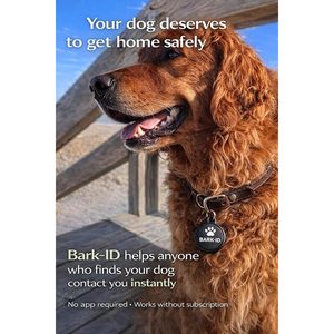 Bark-Id Digital Dog Id Tag Round Black Silicone Waterproof Pet <b>Collar</b> Accessory - Product Image 3