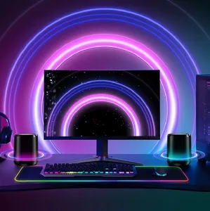 Xách tay RGB ánh sáng TWS không dây Bluetooth Loa mini nhà hệ thống âm thanh cho điện thoại di động PC đài phát thanh karaoke bên cắm trại đi chơi