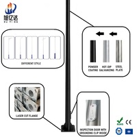Poste de Luz Cónico de Acero Galvanizado en Caliente XUYIDA de 6M/7M para Exteriores, Poste de Lámpara Personalizado con Garantía de 10 Años