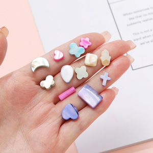 Natural Freshwater Seashell <b>Light</b> Colored Irregular Pieces Small DIY Jewelry Accessories For Phone Cases Bracelets Chains - Product Image 3