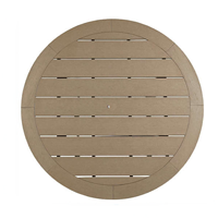Table de bar en PEHD bicolore, résistante aux intempéries, en bois composite, table haute de bistrot, table de pub extérieure robuste pour terrasse et bord de piscine