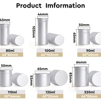 Boîtes en métal aluminium de luxe avec logo imprimé personnalisé pour médicaments, pilules, comprimés, liquides à infuser avec une capacité de 100 ml/300 ml