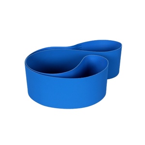 Nuova Macchina Avvolgitrice con Nastro Trasportatore in PU Alimentare Antitaglio a Motivo Diamantato Blu per Uso Domestico, Legno, Farmacia, Vendita al Dettaglio di Pollo - Product Image 2