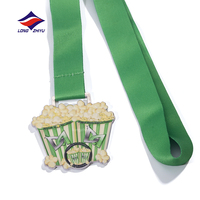 LZY 20Y Médaille rotative personnalisée en métal émaillé pour souvenirs de course à pied (5km, 10km, demi-marathon) avec ruban