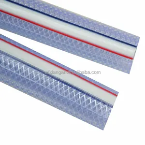 Günstiger Preis PVC Clear Garden Transparenter geflochtener faser verstärkter Wassers ch lauch Kunden spezifischer PVC-Faser schlauch