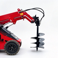 Mini-tarière hydraulique à couple élevé pour mini-chargeuse compacte, pour la plantation d'arbres et le forage de fondations