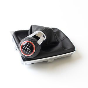 Pomo de palanca de marchas de cuero para coche, cubierta de arranque de polaina para VW <span class=keywords><strong>Golf</strong></span> <span class=keywords><strong>7</strong></span>, A7, MK7, GTI, 5 velocidades, 6 velocidades - Product Image 4