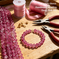 Perles de verre fraise effet cristal lisse, en vrac, pour la fabrication de bijoux faits main – Vente chaude