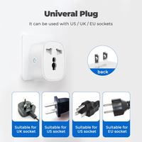 Enchufes Universales WiFi Tuya Smart Life con Monitoreo de Energía, 16A, Enchufe de PC, Control Remoto por Voz con Alexa y Google Home