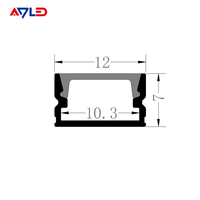 ADLED-1207 Bandes LED modernes en aluminium de haute qualité pour armoire, couvercles de lampes en forme de ligne, abat-jour au design unique, indice de protection IP20