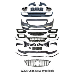 Parachoques de coche C63s, nuevo tipo de kit de carrocería para <span class=keywords><strong>Mercedes</strong></span> <span class=keywords><strong>Benz</strong></span> Clase C W205 <span class=keywords><strong>sport</strong></span> AMG C205 2014 2015 2016 <span class=keywords><strong>2017</strong></span> 2018 C180 <span class=keywords><strong>C200</strong></span> C250 - Product Image 1