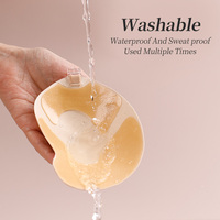 Soutien-gorge invisible amélioré à patchs adhésifs fins, anti-transpiration, respirant, sans bretelles ni dos, avec bonnet 3/4 pour peaux sensibles
