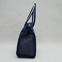 Nouveauté Sacs à main styliste tendance Vintage en denim taille moyenne en bambou croisé NAVY sangle longue pour homme miss unique