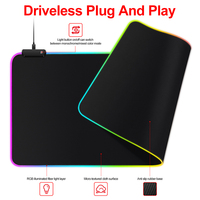Échantillon gratuit Tapis de souris Rgb du fabricant d'origine Tapis de souris de jeu à LED fluide Grande taille Tapis de bureau