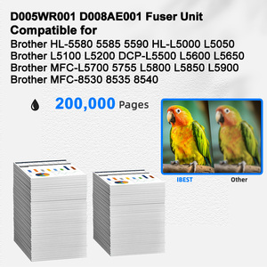 Unidad de Fusión Compatible IBEST para <span class=keywords><strong>Brother</strong></span> HL-5580 5585 5590 HL-L5000 L5050, Compatible con el Ensamblaje de Fusión <span class=keywords><strong>Brother</strong></span> D005WR001 D008AE001 - Product Image 2