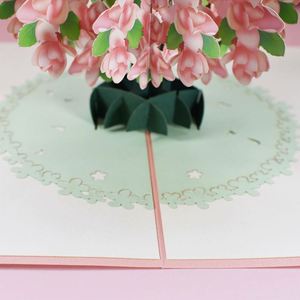Carte de vœux pop-up en papier découpé au laser, fleur de magnolia blanche 3D, avec enveloppe - Product Image 4